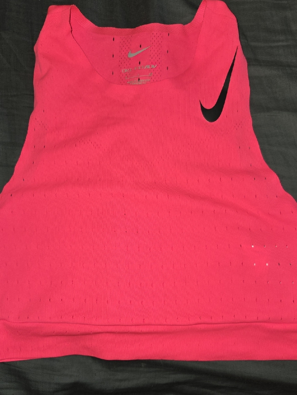 Nike Hot Pink Athletic Tank with Black Swoosh